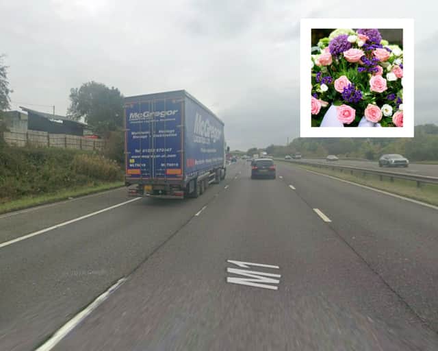 The car hit a tree 1,300 metres from junction 36 southbound