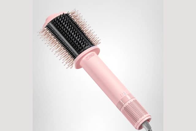 The pink TYMO AIRBEAM hair dryer brush is currently priced at £69.98 in Amazon deal