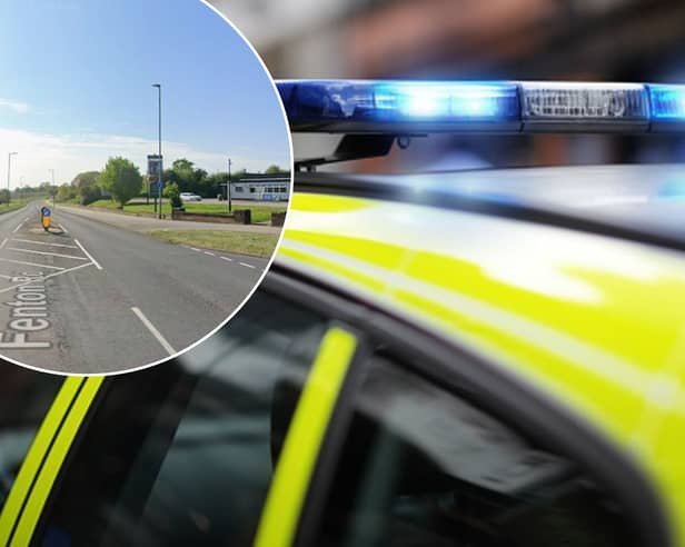 The incident took place on Fenton Road, Rotherham, leaving a man in need of hospital treatment