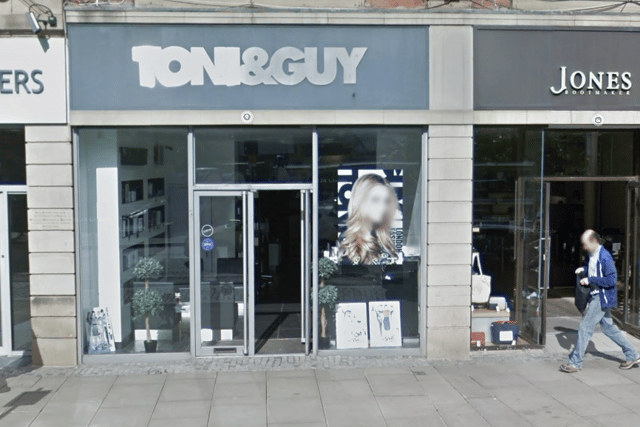 The former Toni & Guy salon on Pinstone Street, Sheffield.