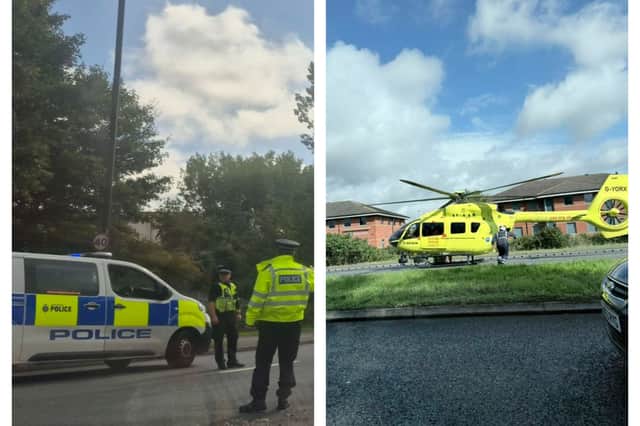 White Rose Way was closed off for much of Sunday following the collision.