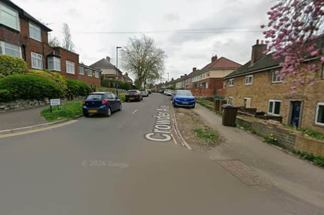 There was an arson attack on Crowder Avenue, Sheffield, on Tuesday morning. Photo: Google