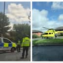 Police have confirmed two men died after a car hit a group of pedestrians on White Rose Way.