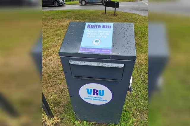 Police found an air gun in a knife amnesty bin. Photo: South Yorkshire Police