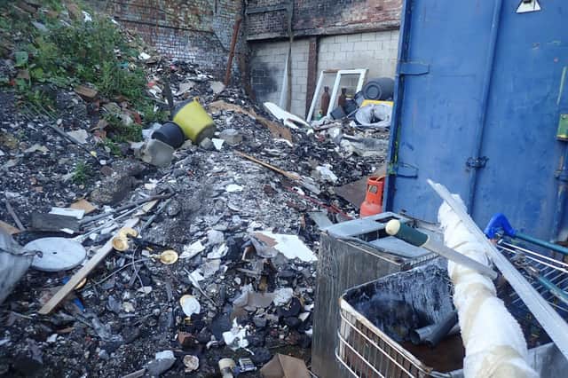 The illegal waste site at the former Stanley Works, on Rutland Road, Sheffield, was operated without a permit