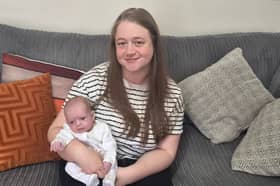 Lauren Fox, 30, was able to give birth to baby Elijah last month after her mother donated her kidney to her in 2020. 