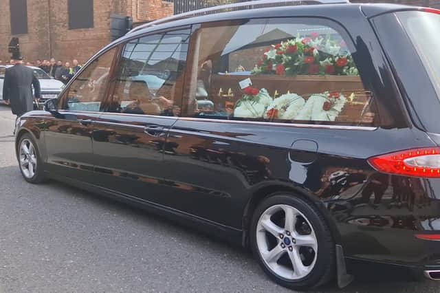 Dean Hardy's funeral cortege