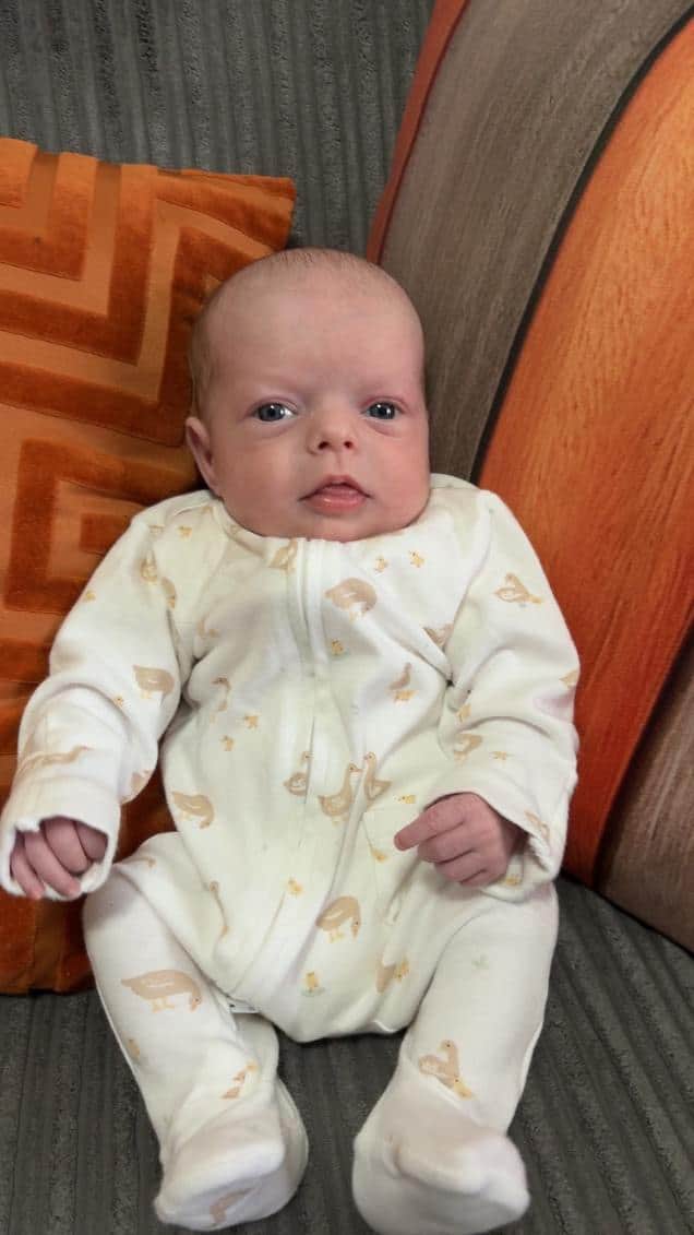 Elijah Fox was born on Wednesday, August 12, weighing just under two kilos
