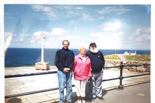(left to right) Derek Glossop, Gwen Glossop and Derek Musselwhite remained friends for many years after the nuclear weapons tests on Kiritimati (Christmas Island)