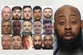 Rape suspect Mohammed Ismail (pictured right) has been added to the list of South Yorkshire's most wanted, after he failed to appear court. He joins 15 others on the list, who are pictured left. Top left row, left to right: Paul Davis; Zak Khalifa; Jonathan McAllister; Danyal Iqbal and James Maughan. Middle left row, left to right: Andi Trokthi; Nasir Ali; Eljaso Cela; Mateo Cela and Liam Jones. Bottom left row, left to right: Sonny Ibe; Loi Le; John Eric Wells; Mohammed Anwaar and Ahmed Farrah 
