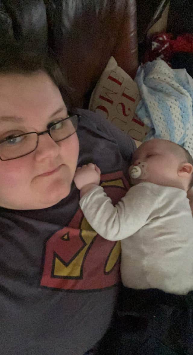 Tanya McCartney with baby Marcus.