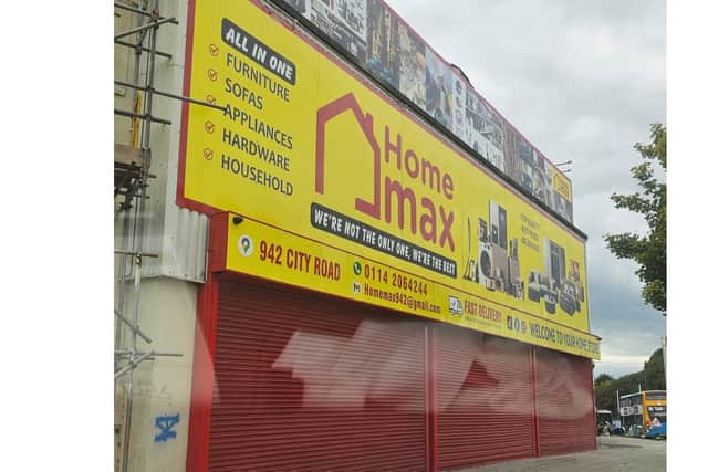 The new Home Max shop, opening in the former Poundland store, on City Road, Manor Top. Photo: Sheffield Council