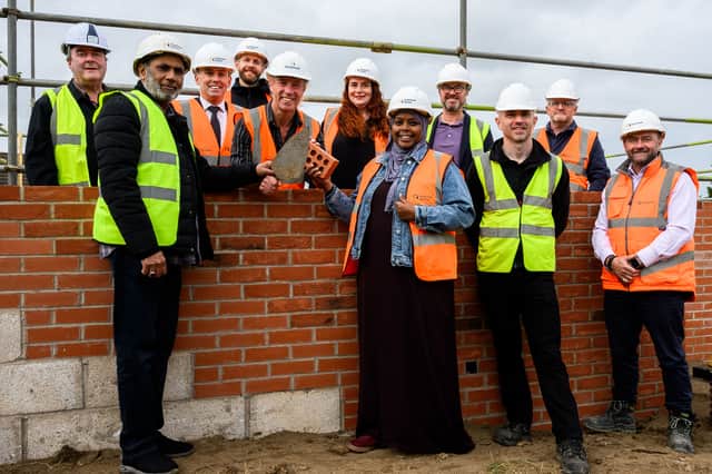 Bricks were laid at the first of 41 new council homes being built in Shirecliffe, in Sheffield, under a scheme by Sheffield Housing Company.