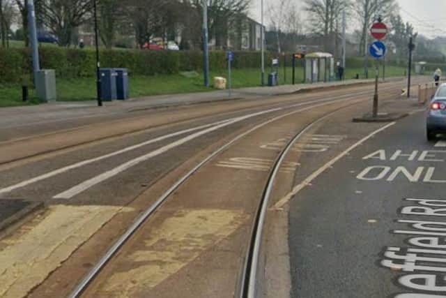 The incident happened near Birley Moor Road tram stop. Photo: Google