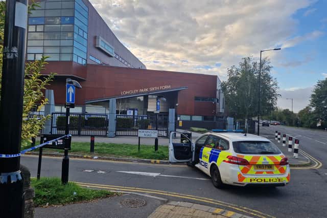 Horninglow Road was closed by police, with the cordon stopping access to Longley Park Sixth Form. 
