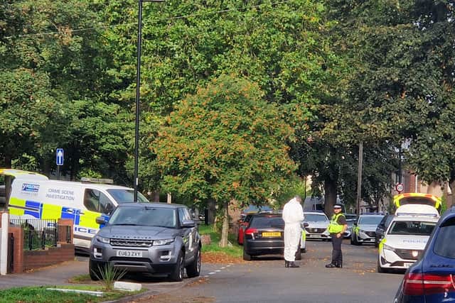The scene near Horninglow Road this morning