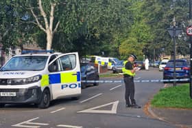 Police at the crime scene at Horninglow Road, Longley, Sheffield. Photo: Finn Smith, Iconic Media