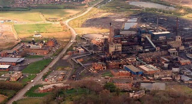 The site of today’s Advanced Manufacturing Park as it was in 1984, dominated by Orgreave colliery.