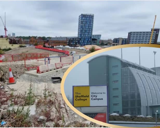 A college campus is set to be set up next to the Castle Hill Park site at Castlegate, Sheffield. Photo: Iconic Media