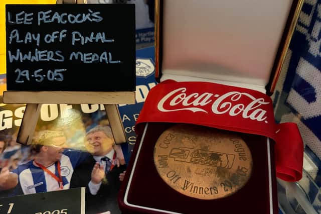 Lee Peacock's 2005 play-off final winners medal.
