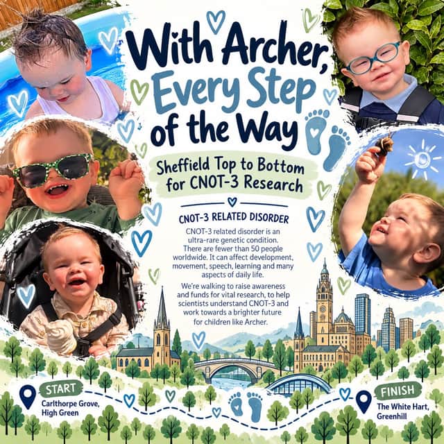Toby and his wife, Ellis have launched a walking fundraiser event, where they will walk from High Green, all the way to Greenhill.