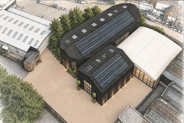 Artists impression of how the new facility could look, with the historic kiln included in the plans. Photo: TJC Heritage Ltd