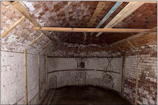 Detail of The central section of the Hoffman Kiln. Photo: TJC Heritage Ltd