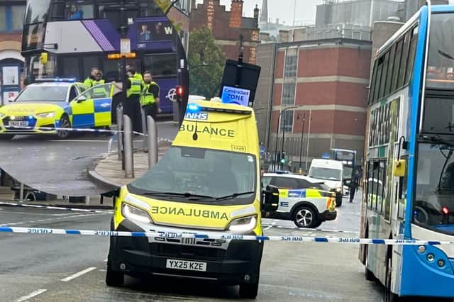 A number of Sheffield bus services have been disrupted as emergency services respond to a collision involving a pedestrian and a bus