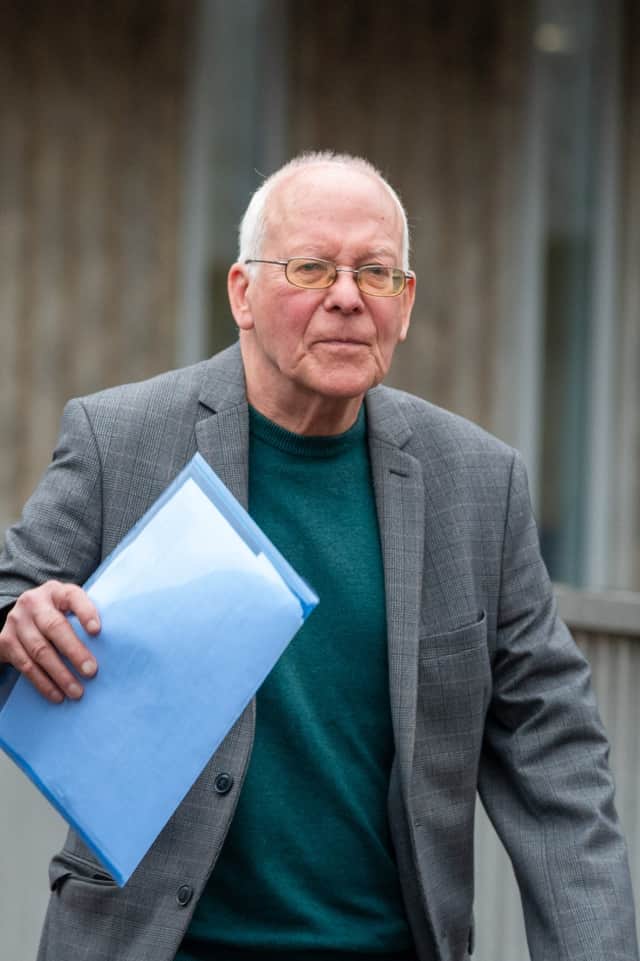 Former president of the Doncaster Labour Party Allan Hornsby leaves Sheffield Magistrate's Court (September 29, 2026). He is charged with one count of attempted rape and one count of sexual assault.