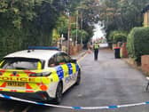 Police on Clifton Mount after an explosion