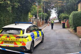 Police on Clifton Mount after an explosion