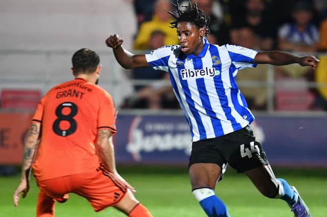 Joel Akpobi made his Owls debut against Salford City.
