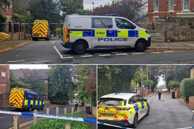 Police at Clifton Mount as investigations into a fatal explosion believed to have been caused by a "household accident" continue