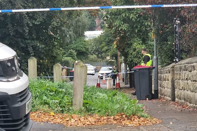 Police at the scene on Clifton Mount