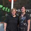 Sam Payne of Better4Pets, left, and Shawnee Sadler, of Henry's House of Paws, on Langsett Road fear a new tram gate will damage their businesses.