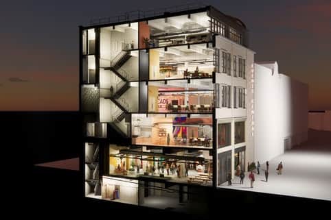 The the six-storey former shop at 20-26 Fargate, opposite Marks and Spencer, is being converted into an £8m event space and café/bar, offices and meeting rooms.
