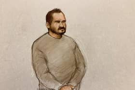 Court artist sketch of Joshua Kerry at an earlier hearing (Elizabeth Cook/PA)