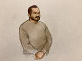 Court artist sketch of Joshua Kerry at an earlier hearing (Elizabeth Cook/PA)