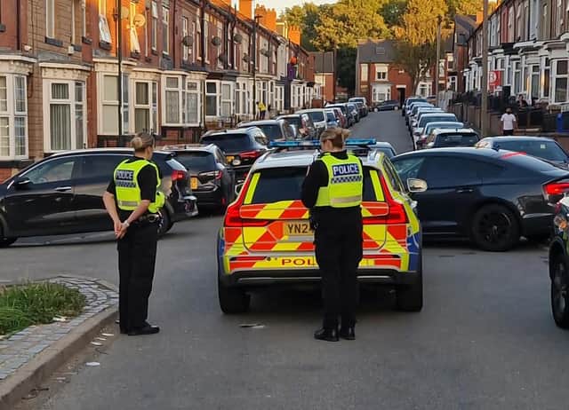 Police on Elmham Road, Darnall, Sheffield, after reports of a shooting today. Photo: David Kessen, Iconic Media