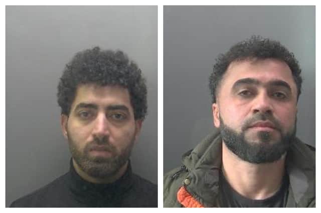 Bassam Sahraee, left, and and Rayan Hama-Aziz, right, were convicted over drugs dealing lines between Sheffield and Peterborough. Photo: Cambridgeshire Police