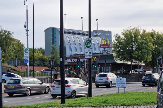 Farm Road, Sheffield, was briefly closed after a crash on Sunday morning. Photo: David Kessen, Iconic Media
