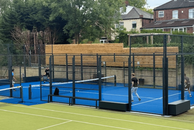 The padel court at Eccleall Lawn Tennis Club in Sheffield