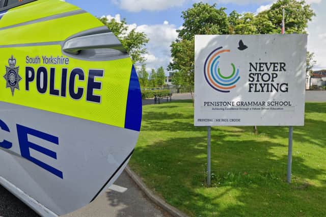 Police were called to Penistone Grammar School over a man "behaving suspiciously" who turned out to be a "parent dropping a bag off for a child."