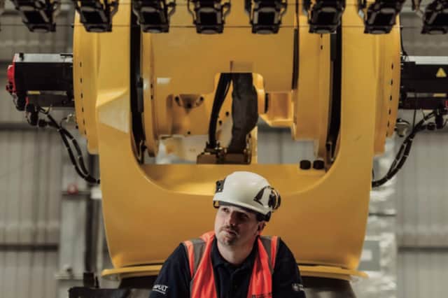GIANT LEAP. Ricky Rowett at the AMRC’s £54m COMPASS facility, pioneering the future of aircraft manufacturing.
