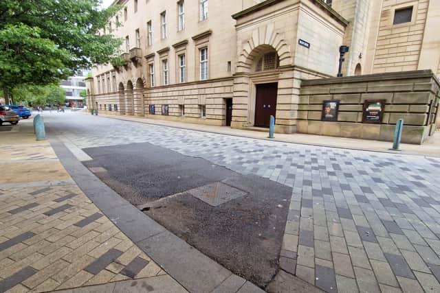 Balm Green at Sheffield City Hall was dug up in January to fix the district heating network, Veolia said.