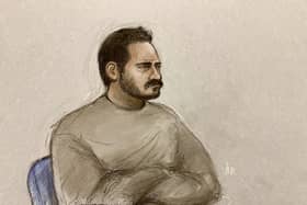 Court artist sketch of Joshua Kerry