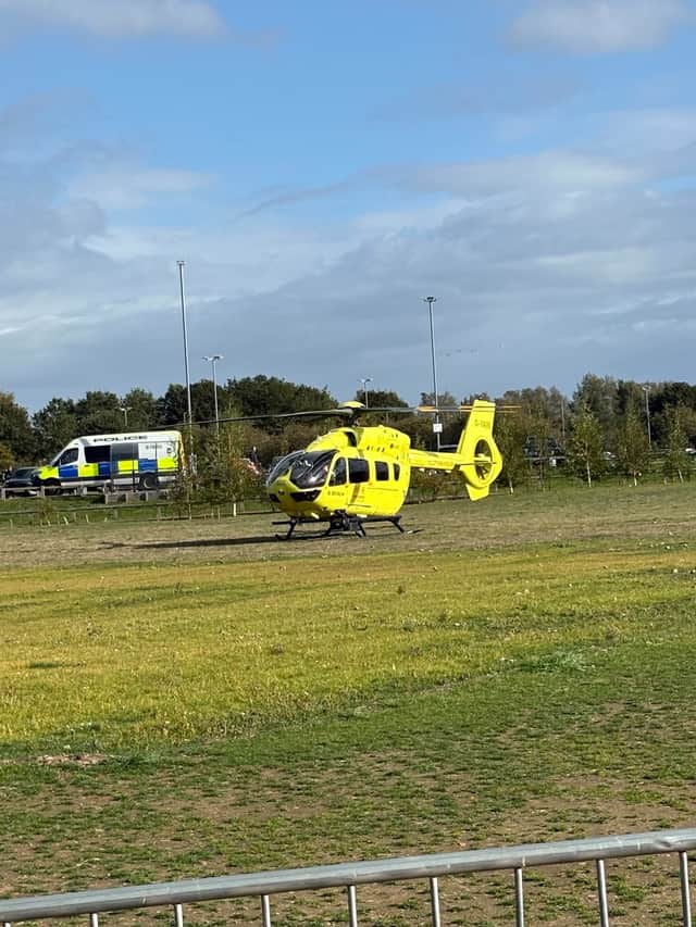 An air ambulance was deployed to the wildlife park