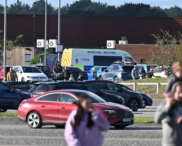 The scene at Yorkshire Wildlife Park which has been evacuated and closed after a tiger attack