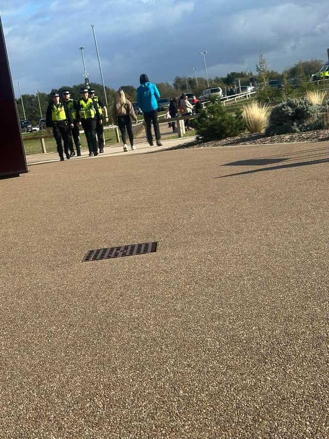 Police at Yorkshire Wildlife Park after yesterday’s tragedy
