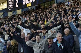 Owls fans celebrate at full-time.